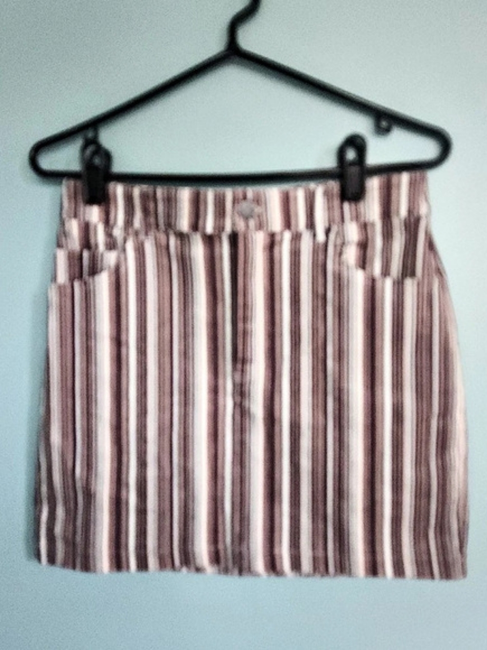 Forever 21 Striped Mini Skirt in Pink & White Size Medium NWT
